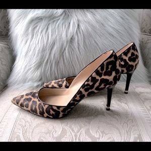 EUC Michael Kors calf hair leopard heels.Size 8.